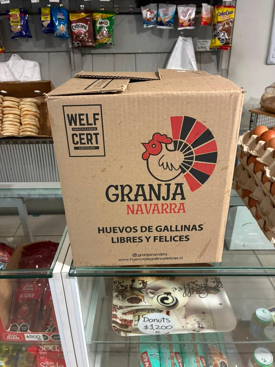 Caja Granja Navarra con sello Welfcert
